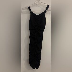 SHEIN Black Ruched black dress